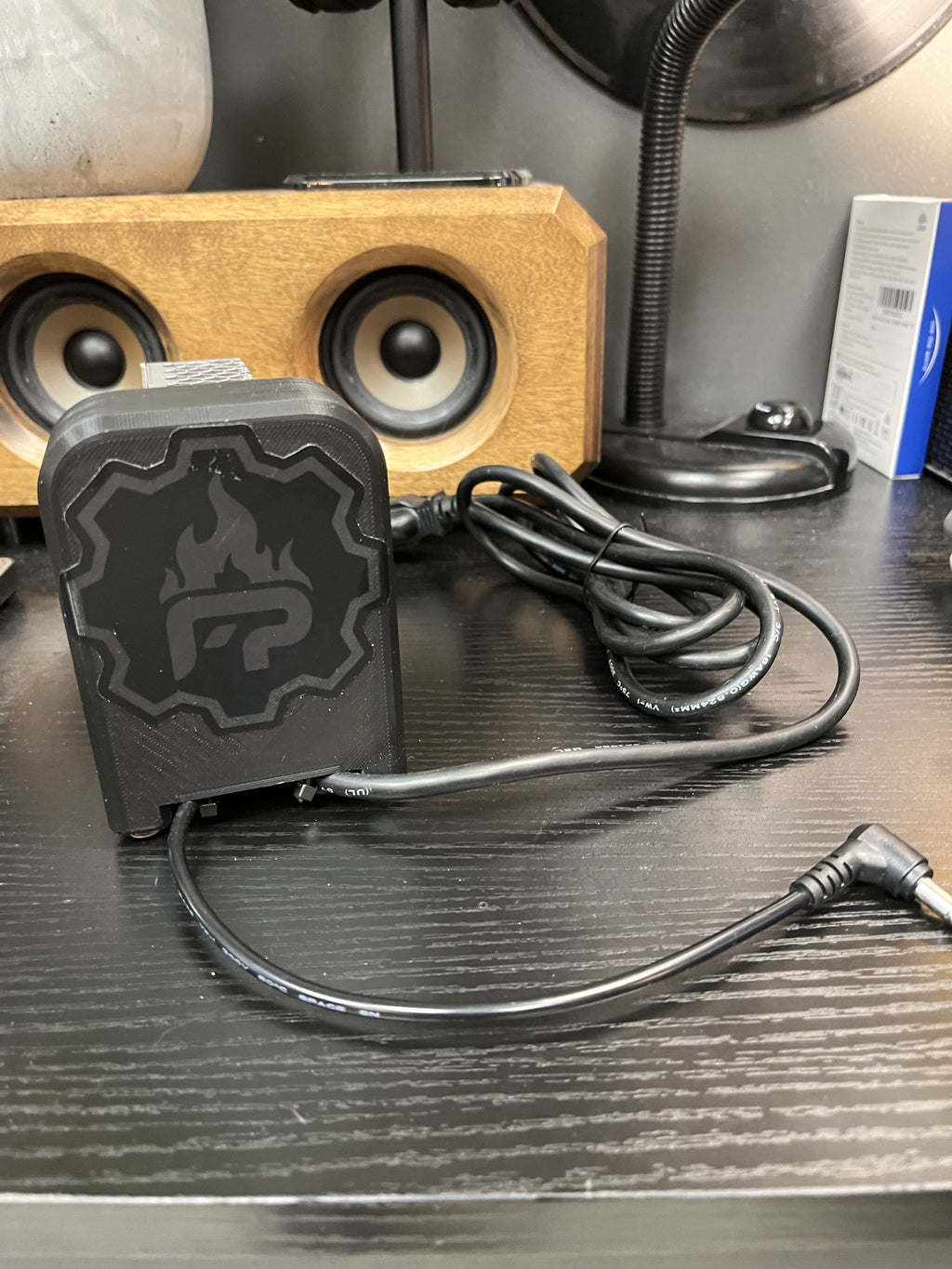 Meanwell PSU with custom black stand.