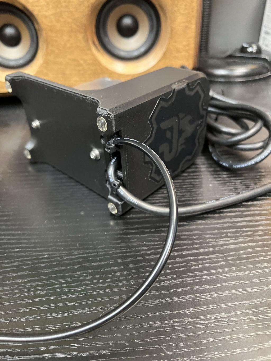 Meanwell PSU with custom black stand.