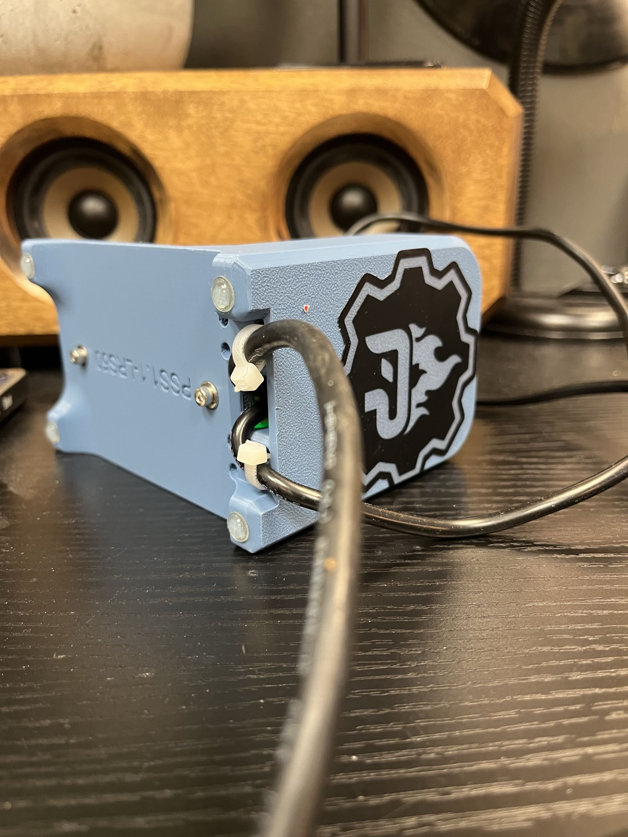 Meanwell PSU with custom blue firepool stand